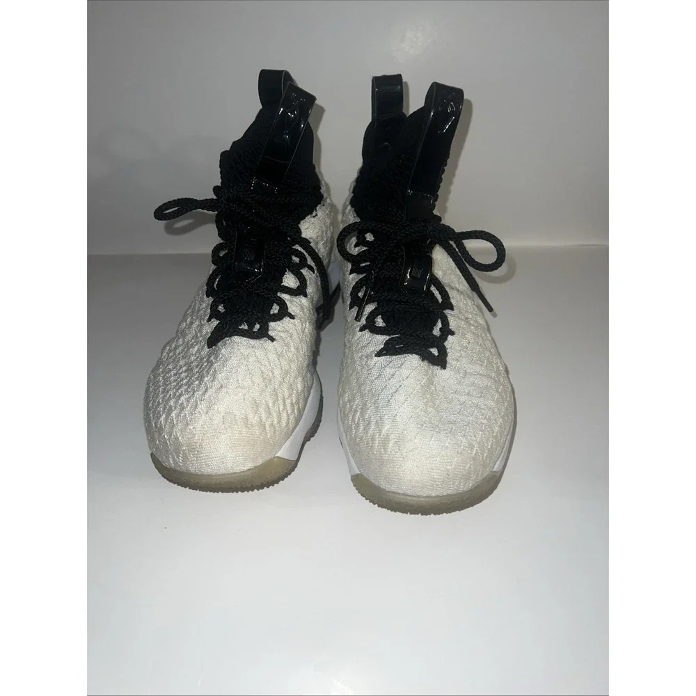 Nike LeBron 15 Graffiti GS 7Y White/Black AQ6176-100 Basketball Retro